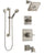 Delta Dryden Stainless Steel Finish Tub and Shower System with Control Handle, Diverter, Showerhead, and Hand Shower with Grab Bar SS144512SS3