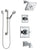 Delta Dryden Chrome Finish Tub and Shower System with Control Handle, 3-Setting Diverter, Showerhead, and Hand Shower with Grab Bar SS1445133