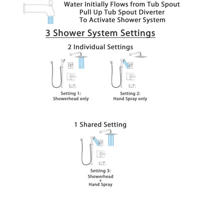 Delta Vero Stainless Steel Finish Tub and Shower System with Control Handle, 3-Setting Diverter, Showerhead, and Hand Shower with Slidebar SS144531SS5