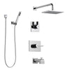 Delta Vero Chrome Finish Tub and Shower System with Control Handle, 3-Setting Diverter, Showerhead, and Hand Shower with Wall Bracket SS1445324