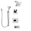 Delta Vero Chrome Finish Tub and Shower System with Control Handle, 3-Setting Diverter, Showerhead, and Hand Shower with Slidebar SS1445334
