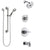 Delta Trinsic Chrome Finish Tub and Shower System with Control Handle, 3-Setting Diverter, Showerhead, and Hand Shower with Grab Bar SS144593