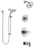 Delta Trinsic Chrome Finish Tub and Shower System with Control Handle, 3-Setting Diverter, Showerhead, and Temp2O Hand Shower with Slidebar SS144594