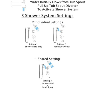 Delta Compel Stainless Steel Finish Tub and Shower System with Control Handle, Diverter, Showerhead, and Hand Shower with Slidebar SS14461SS5