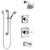 Delta Ashlyn Chrome Finish Tub and Shower System with Control Handle, 3-Setting Diverter, Showerhead, and Hand Shower with Grab Bar SS144643