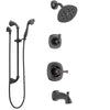 Delta Addison Venetian Bronze Tub and Shower System with Control Handle, 3-Setting Diverter, Showerhead, and Hand Shower with Slidebar SS14492RB4
