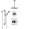 Delta Dryden Chrome Finish Shower System with Control Handle, 3-Setting Diverter, Ceiling Mount Showerhead, and Hand Shower with Grab Bar SS14511