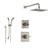 Delta Dryden Stainless Steel Shower System with Normal Shower Handle, 3-setting Diverter, Large Square Showerhead, and Hand Held Shower SS145183SS