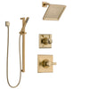 Delta Dryden Champagne Bronze Finish Shower System with Control Handle, 3-Setting Diverter, Showerhead, and Hand Shower with Slidebar SS1451CZ1