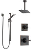 Delta Dryden Venetian Bronze Shower System with Control Handle, 3-Setting Diverter, Ceiling Mount Showerhead, and Hand Shower with Slidebar SS1451RB5