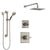 Delta Dryden Stainless Steel Finish Shower System with Control Handle, 3-Setting Diverter, Showerhead, and Hand Shower with Grab Bar SS1451SS1