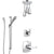 Delta Tesla Chrome Finish Shower System with Control Handle, 3-Setting Diverter, Ceiling Mount Showerhead, and Hand Shower with Slidebar SS14526
