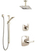 Delta Tesla Polished Nickel Shower System with Control Handle, 3-Setting Diverter, Ceiling Mount Showerhead, and Hand Shower with Slidebar SS1452PN6