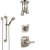 Delta Tesla Stainless Steel Finish Shower System with Control Handle, Diverter, Ceiling Mount Showerhead, and Hand Shower with Grab Bar SS1452SS3