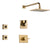 Delta Vero Champagne Bronze Shower System with Normal Shower Handle, 3-setting Diverter, Large Modern Rain Shower Head, and 2 Body Sprays SS145382CZ
