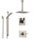 Delta Vero Stainless Steel Shower System with Normal Shower Handle, 3-setting Diverter, Large Square Rain Ceiling Mount Showerhead, and Handheld Shower SS145383SS