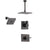 Delta Vero Venetian Bronze Shower System with Normal Shower Handle, 3-setting Diverter, Large Modern Ceiling Mount Rain Showerhead, and Wall Mount Showerhead SS145384RB