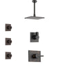 Delta Vero Venetian Bronze Finish Shower System with Control Handle, 3-Setting Diverter, Ceiling Mount Showerhead, and 3 Body Sprays SS1453RB5