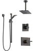 Delta Vero Venetian Bronze Shower System with Control Handle, 3-Setting Diverter, Ceiling Mount Showerhead, and Hand Shower with Slidebar SS1453RB6