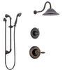 Delta Victorian Venetian Bronze Finish Shower System with Control Handle, 3-Setting Diverter, Showerhead, and Hand Shower with Slidebar SS1455RB1