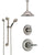 Delta Victorian Stainless Steel Finish Shower System with Control Handle, Diverter, Ceiling Mount Showerhead, and Hand Shower with Grab Bar SS1455SS1