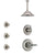 Delta Victorian Stainless Steel Finish Shower System with Control Handle, 3-Setting Diverter, Ceiling Mount Showerhead, and 3 Body Sprays SS1455SS2