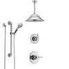 Delta Trinsic Chrome Finish Shower System with Control Handle, 3-Setting Diverter, Ceiling Mount Showerhead, and Hand Shower with Grab Bar SS14591