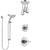 Delta Trinsic Chrome Finish Shower System with Control Handle, 3-Setting Diverter, Ceiling Mount Showerhead, & Temp2O Hand Shower w/ Slidebar SS14594