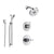 Delta Trinsic Chrome Shower System with Normal Shower Handle, 3-setting Diverter, Modern Round Showerhead, and Handheld Shower SS145981