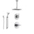 Delta Trinsic Chrome Shower System with Normal Shower Handle, 3-setting Diverter, Ceiling Mount Large Rain Showerhead, and Handheld Spray SS145985