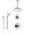 Delta Compel Chrome Shower System with Normal Shower Handle, 3-setting Diverter, Ceiling Mount Large Rain Showerhead, and Handheld Spray SS146181