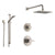 Delta Compel Stainless Steel Shower System with Normal Shower Handle, 3-setting Diverter, Large Square Rain Showerhead, and Handheld Shower SS146182SS