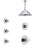 Delta Compel Chrome Finish Shower System with Control Handle, 3-Setting Diverter, Ceiling Mount Showerhead, and 3 Body Sprays SS14618