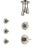 Delta Compel Stainless Steel Finish Shower System with Control Handle, 3-Setting Diverter, Ceiling Mount Showerhead, and 3 Body Sprays SS1461SS2