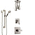 Delta Ara Stainless Steel Finish Shower System with Control Handle, Diverter, Ceiling Mount Showerhead, and Hand Shower with Grab Bar SS1467SS4