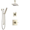 Delta Zura Polished Nickel Shower System with Control Handle, 3-Setting Diverter, Ceiling Mount Showerhead, and Hand Shower with Slidebar SS1474PN1