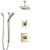 Delta Zura Polished Nickel Shower System with Control Handle, 3-Setting Diverter, Ceiling Mount Showerhead, and Hand Shower with Slidebar SS1474PN2