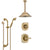 Delta Addison Champagne Bronze Shower System with Control Handle, Diverter, Ceiling Mount Showerhead, and Hand Shower with Slidebar SS1492CZ3