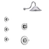 Delta Linden Chrome Finish Shower System with Control Handle, 3-Setting Diverter, Showerhead, and 3 Body Sprays SS14945
