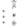 Delta Linden Chrome Finish Shower System with Control Handle, 3-Setting Diverter, Ceiling Mount Showerhead, and 3 Body Sprays SS14946