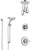 Delta Linden Chrome Finish Shower System with Control Handle, 3-Setting Diverter, Ceiling Mount Showerhead, & Temp2O Hand Shower with Slidebar SS14947