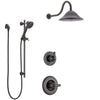 Delta Linden Venetian Bronze Finish Shower System with Control Handle, 3-Setting Diverter, Showerhead, and Hand Shower with Slidebar SS1494RB6