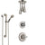 Delta Linden Stainless Steel Finish Shower System with Control Handle, Diverter, Ceiling Mount Showerhead, and Hand Shower with Grab Bar SS1494SS3