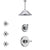 Delta Cassidy Chrome Finish Shower System with Control Handle, 3-Setting Diverter, Ceiling Mount Showerhead, and 3 Body Sprays SS149712