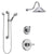 Delta Cassidy Chrome Finish Shower System with Control Handle, 3-Setting Diverter, Showerhead, and Hand Shower with Grab Bar SS149714