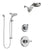 Delta Cassidy Chrome Finish Shower System with Control Handle, 3-Setting Diverter, Dual Showerhead, and Temp2O Hand Shower with Slidebar SS149716