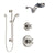 Delta Cassidy Polished Nickel Finish Shower System with Control Handle, 3-Setting Diverter, Dual Showerhead, and Hand Shower with Slidebar SS14971PN1
