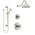 Delta Cassidy Polished Nickel Finish Shower System with Control Handle, 3-Setting Diverter, Showerhead, and Hand Shower with Slidebar SS14971PN2