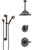 Delta Cassidy Venetian Bronze Shower System with Control Handle, Diverter, Ceiling Mount Showerhead, and Hand Shower with Grab Bar SS14971RB8
