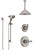 Delta Cassidy Stainless Steel Finish Shower System with Control Handle, Diverter, Ceiling Mount Showerhead, and Hand Shower with Slidebar SS14971SS7